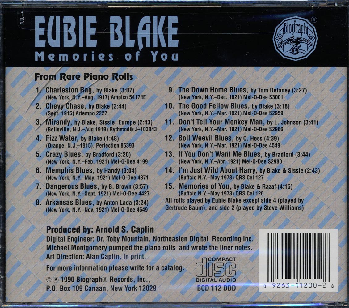 Eubie Blake - Memories Of You