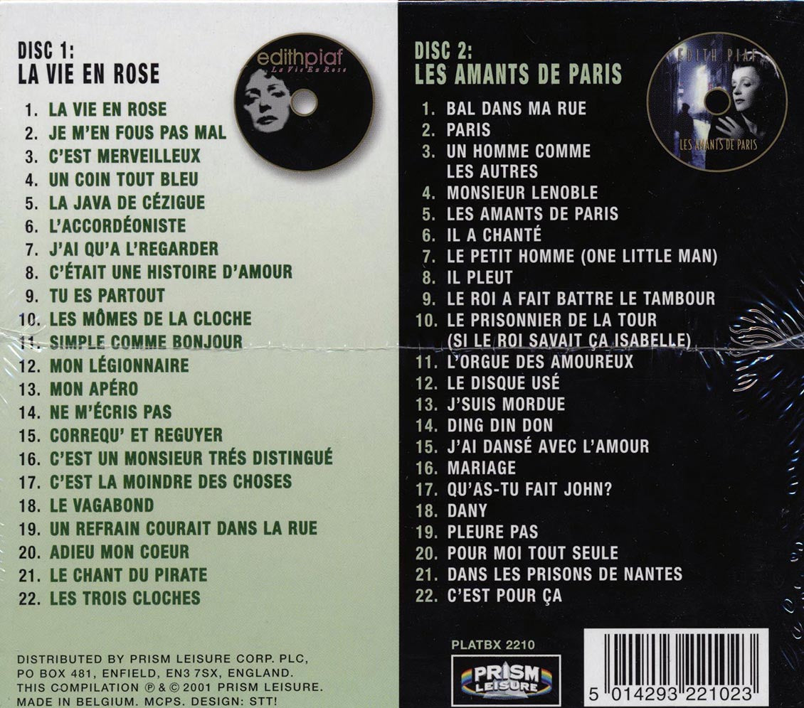 Edith Piaf - 44 Original Recordings (44 tracks) (2xCD)