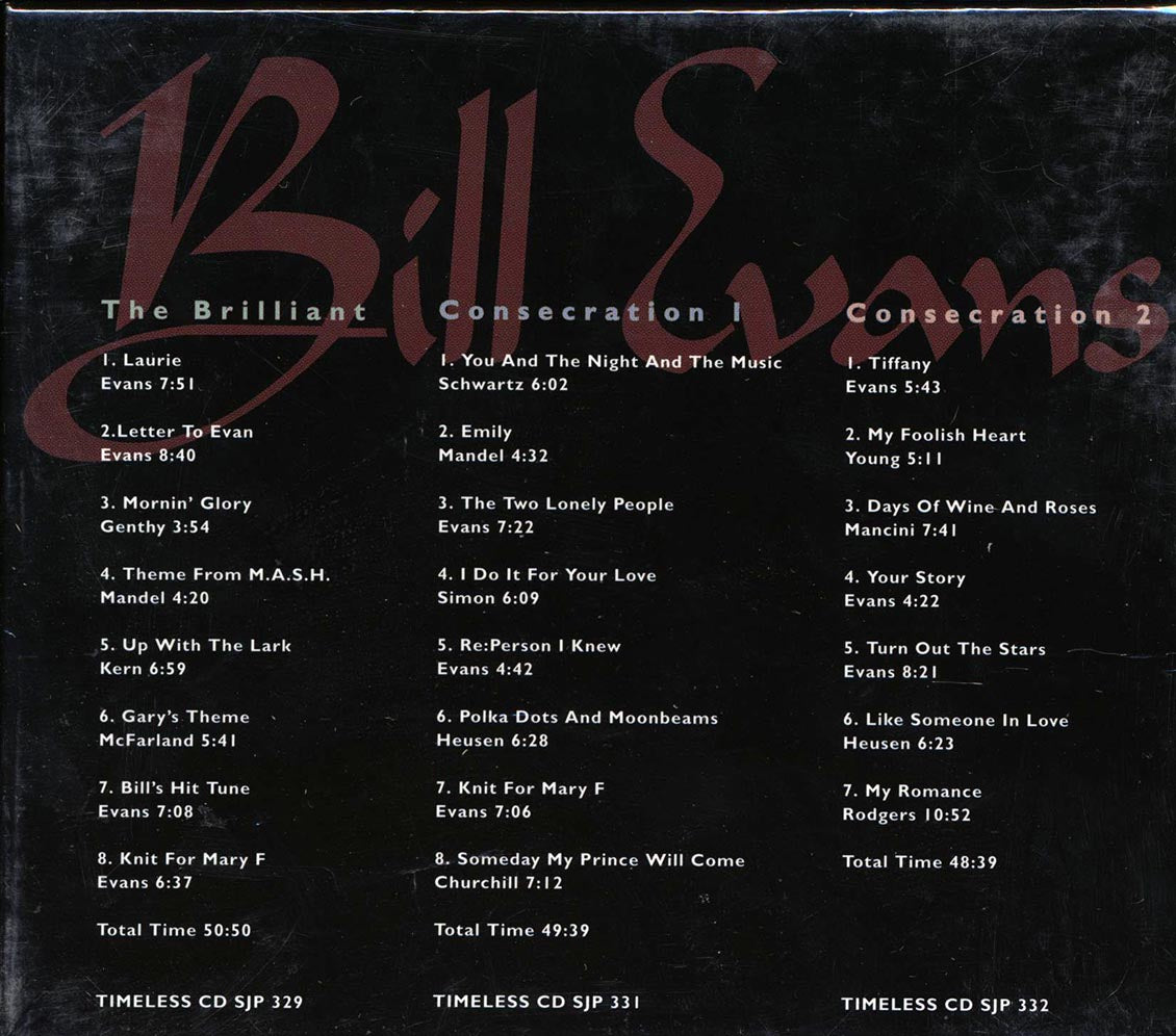 Bill Evans - The Brilliant Consecration 1 + Brilliant Consecration 2 (23 tracks) (3xCD) (box set)