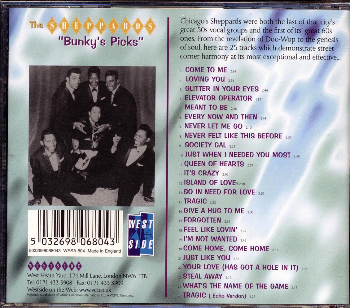 The Sheppards - Bunky's Picks: The Best Of Sheppards 1959-1969 (25 tracks)