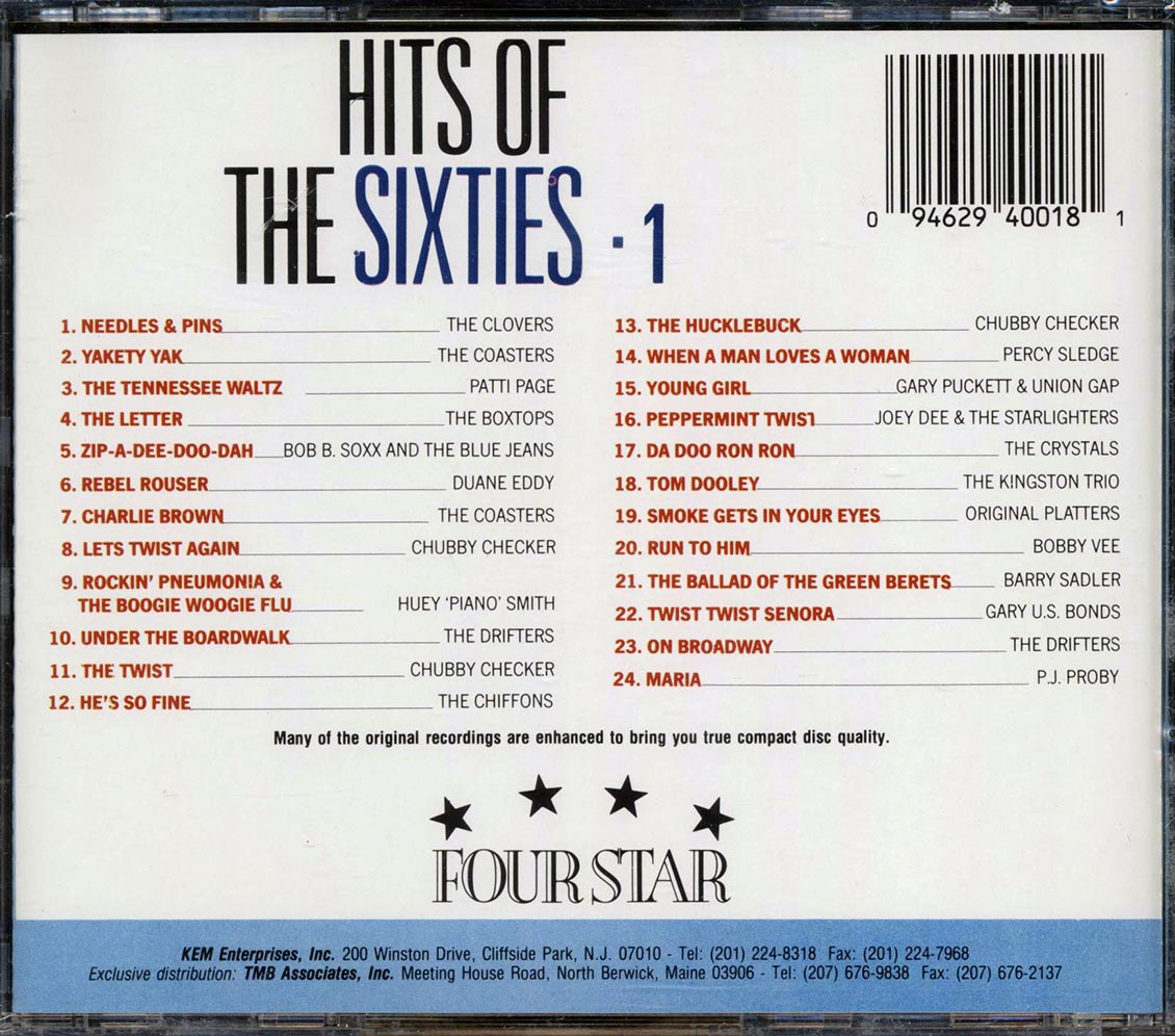 The Clovers, The Coasters, The Box Tops, Duane Eddy, Etc. - Hits Of The Sixties Volume 1