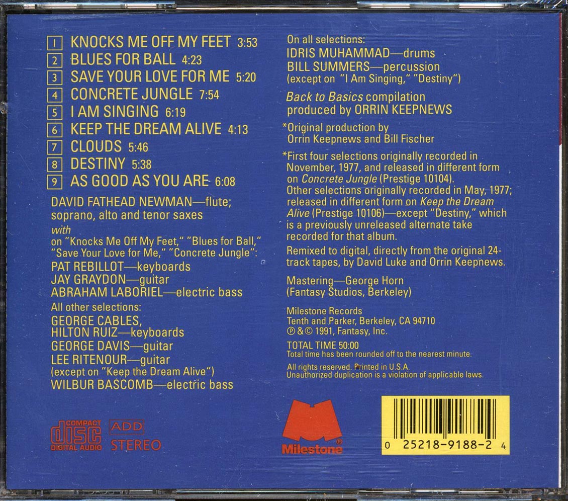 David Fathead Newman - Back To Basics