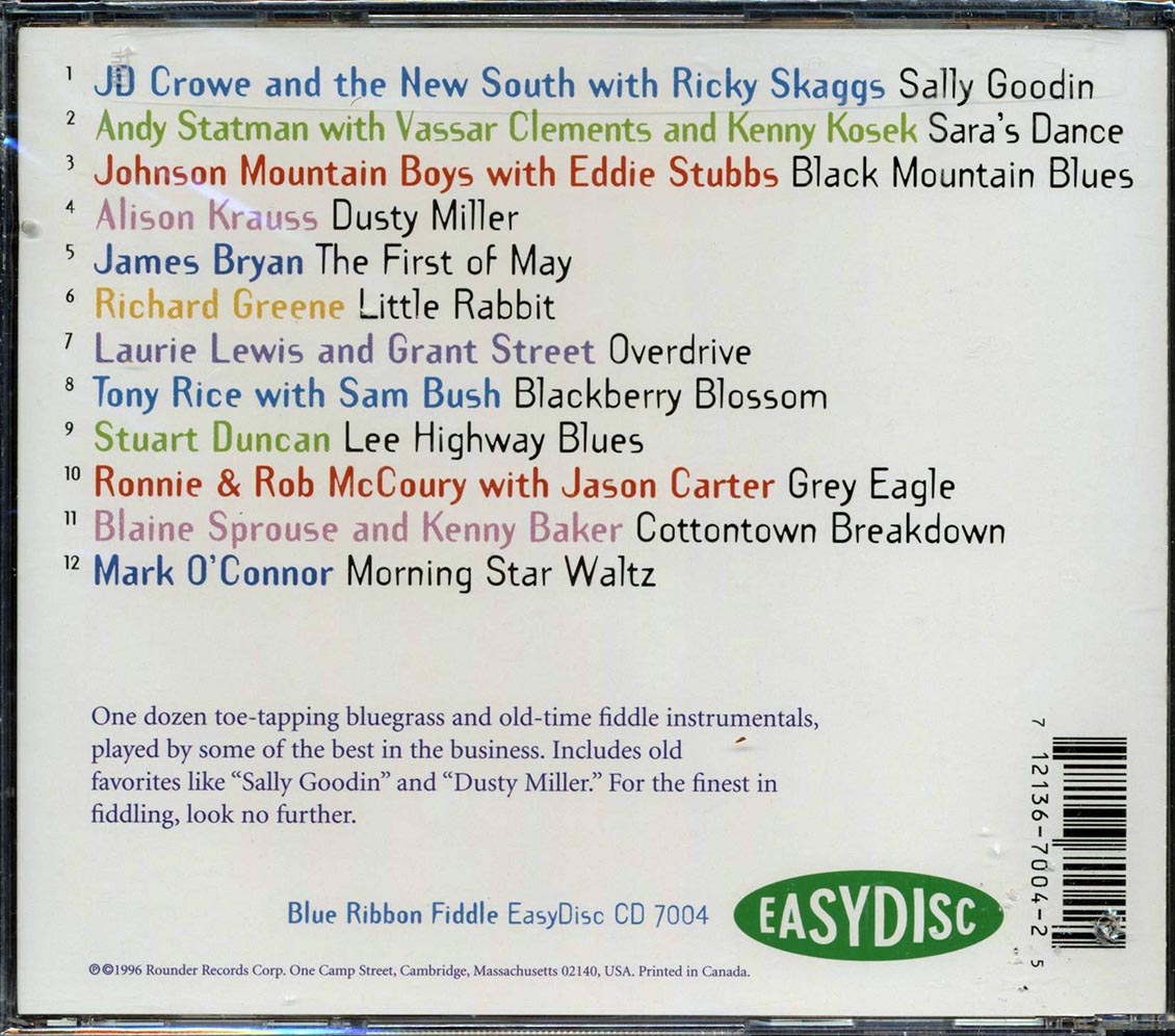 JD Crowe, Ricky Skaggs, Alison Krauss, Etc. - Blue Ribbon Fiddle