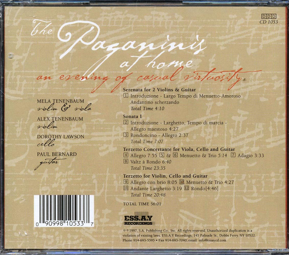 Mela Tenenbaum, Alex Tenenbaum, Dorothy Lawson, Paul Bernard, Paganini - The Paganinis At Home