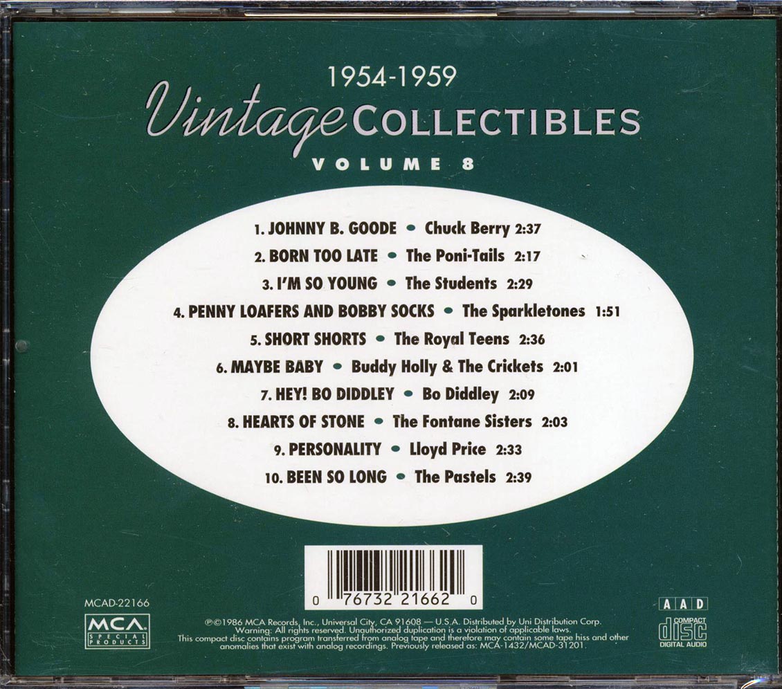 Chuck Berry, The Sparkletones, The Royal Teens, Etc. - Vintage Collectibles Volume 8 1954-1959