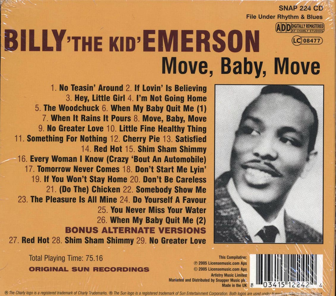 Billy The Kid Emerson - Move, Baby, Move (29 tracks)