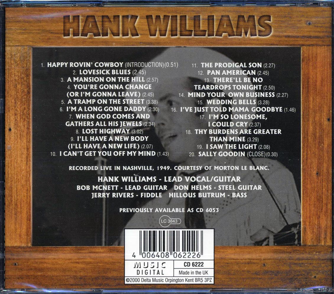 Hank Williams - Lost Highway (20 tracks)