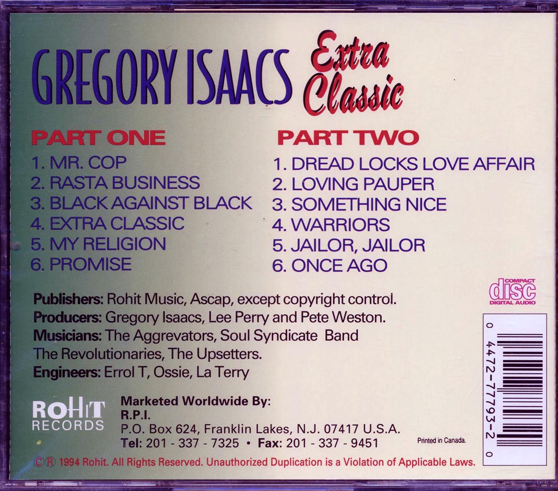 Gregory Isaacs - Extra Classic