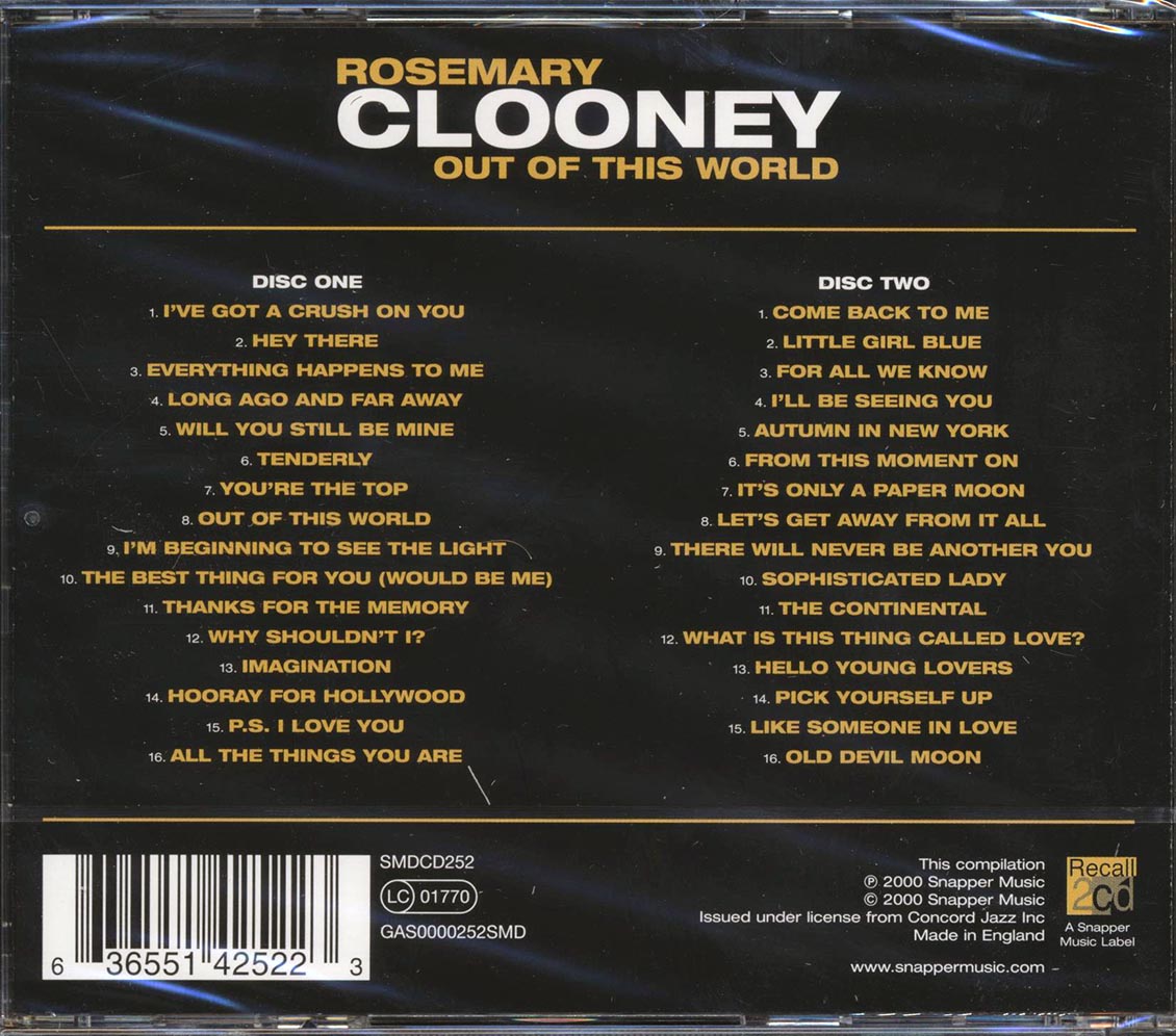 Rosemary Clooney - Out Of This World (32 tracks) (2xCD)