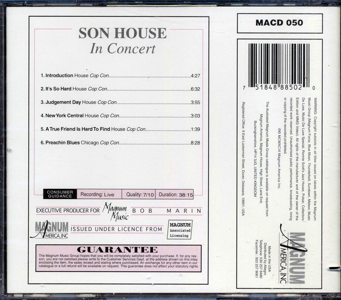 Son House - In Concert (marked/ltd stock)