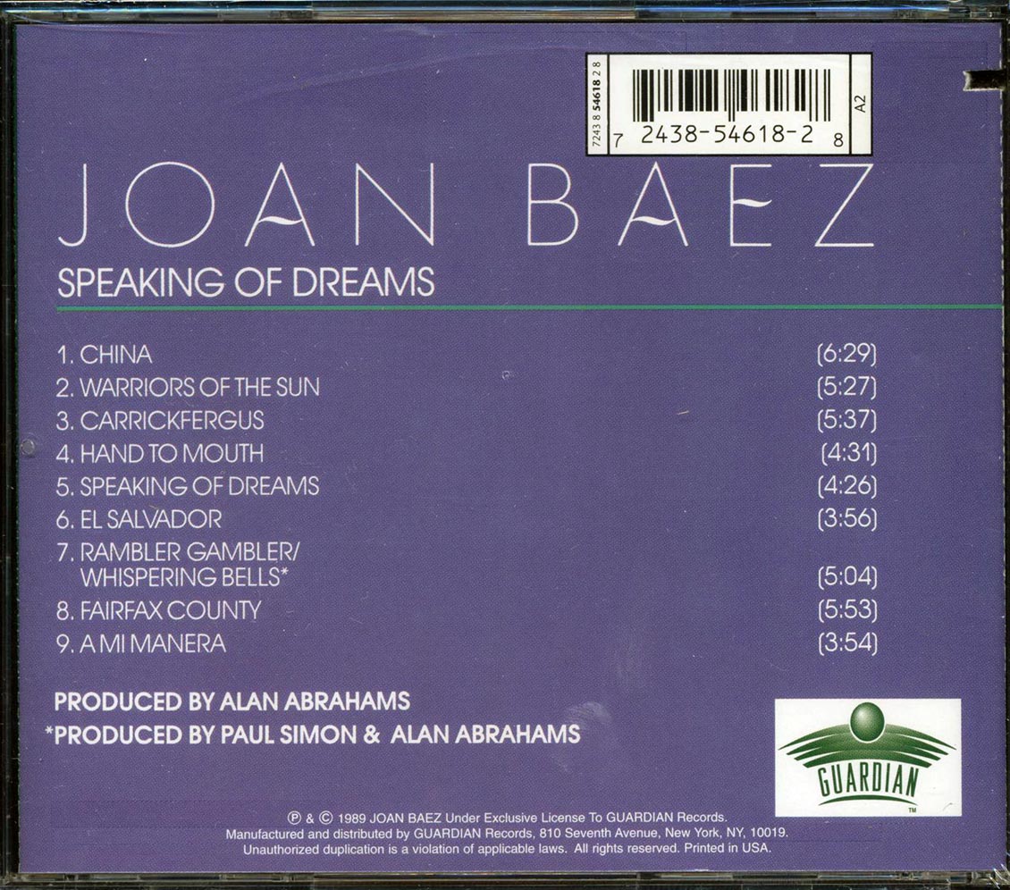 Joan Baez - Speaking Of Dreams (marked/ltd stock)