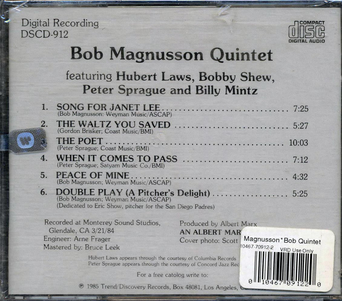 Bob Magnusson Quintet - Song For Janet Lee (marked/ltd stock)