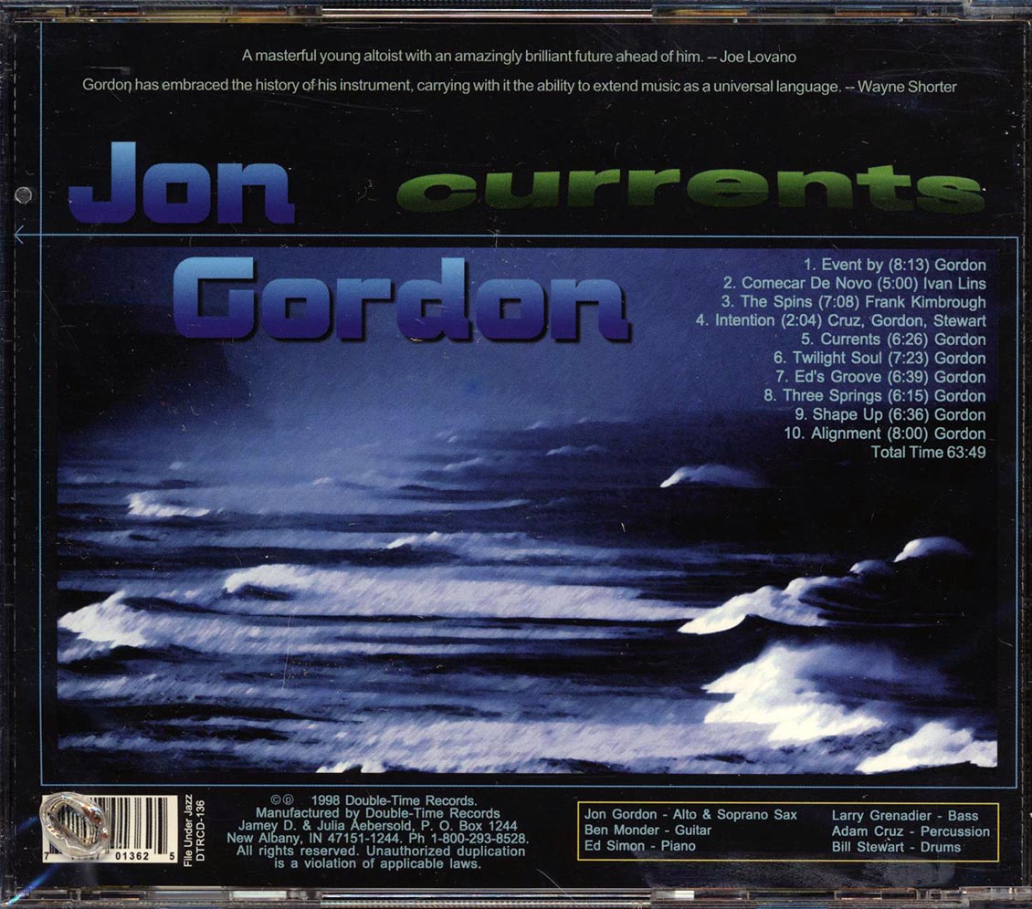 Jon Gordon - Currents (marked/ltd stock)