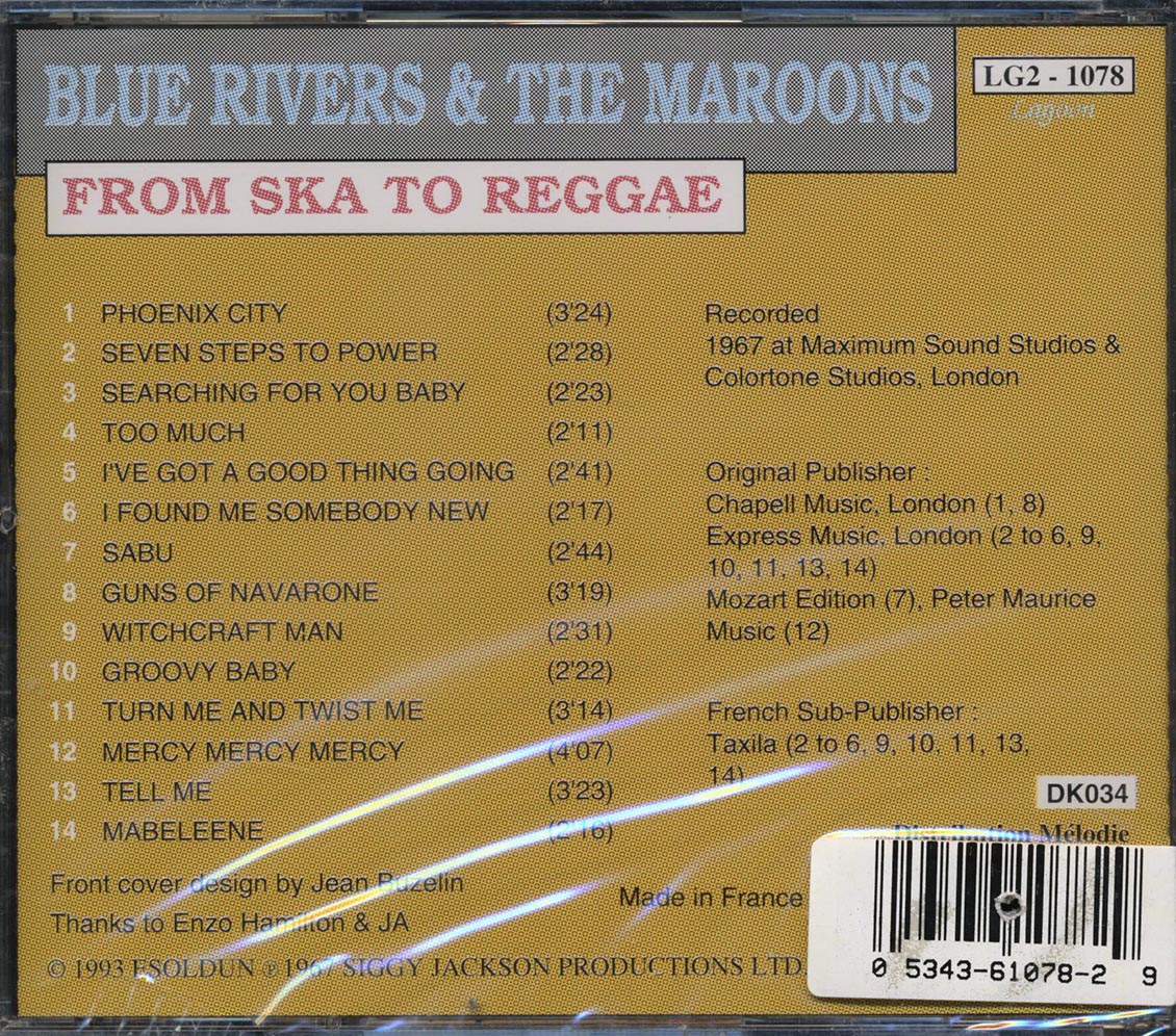 Blue Rivers & The Maroons - From Ska To Reggae (marked/ltd stock)