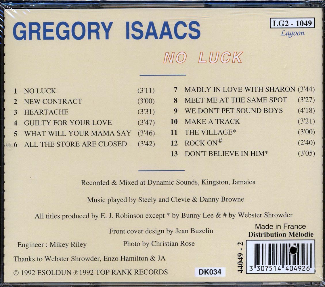 Gregory Isaacs - No Luck (marked/ltd stock)