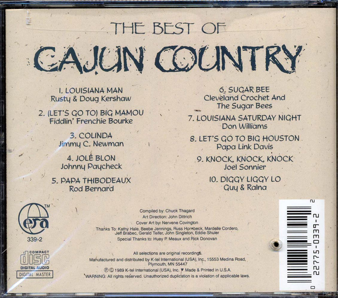 Doug Kershaw, The Sugar Bees, Don Williams, Etc. - The Best Of Cajun Country (marked/ltd stock)