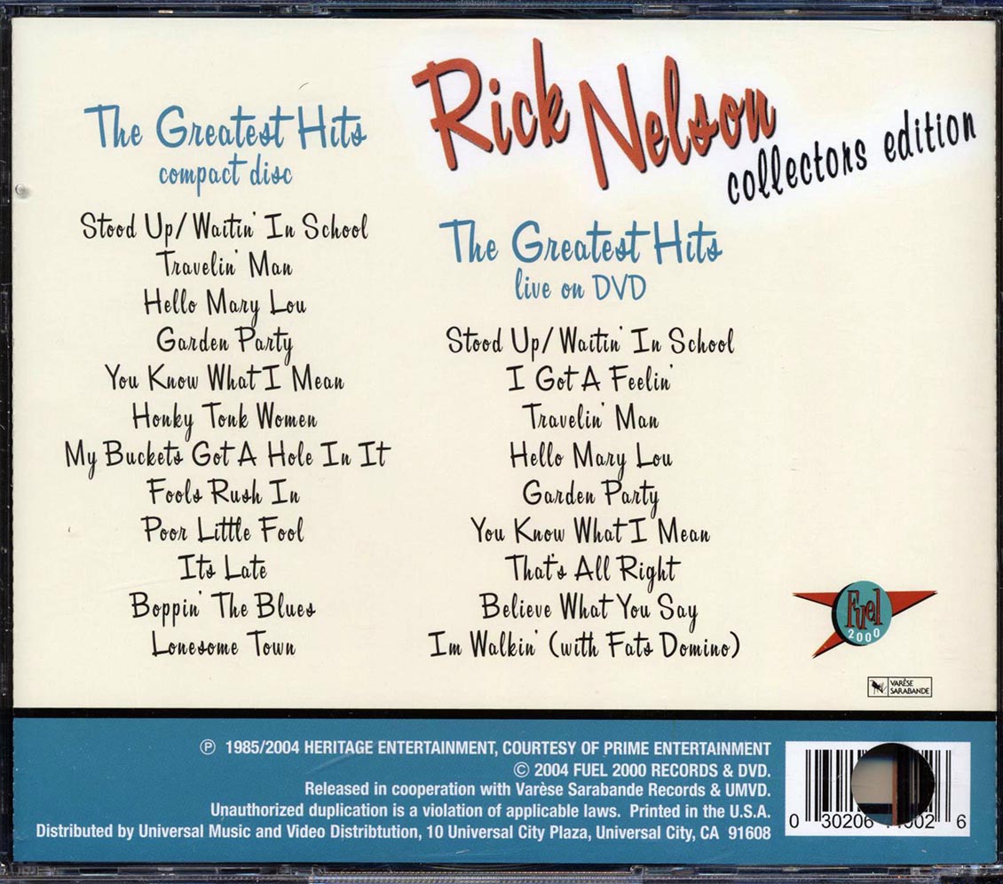 Rick Nelson - Collectors Edition (incl. DVD) (marked/ltd stock)