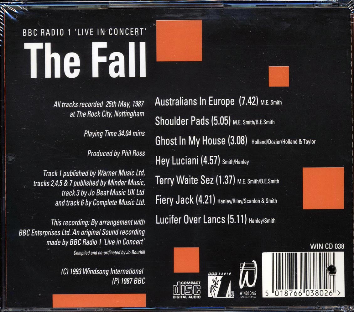 The Fall - BBC Radio 1 Live In Concert (marked/ltd stock)