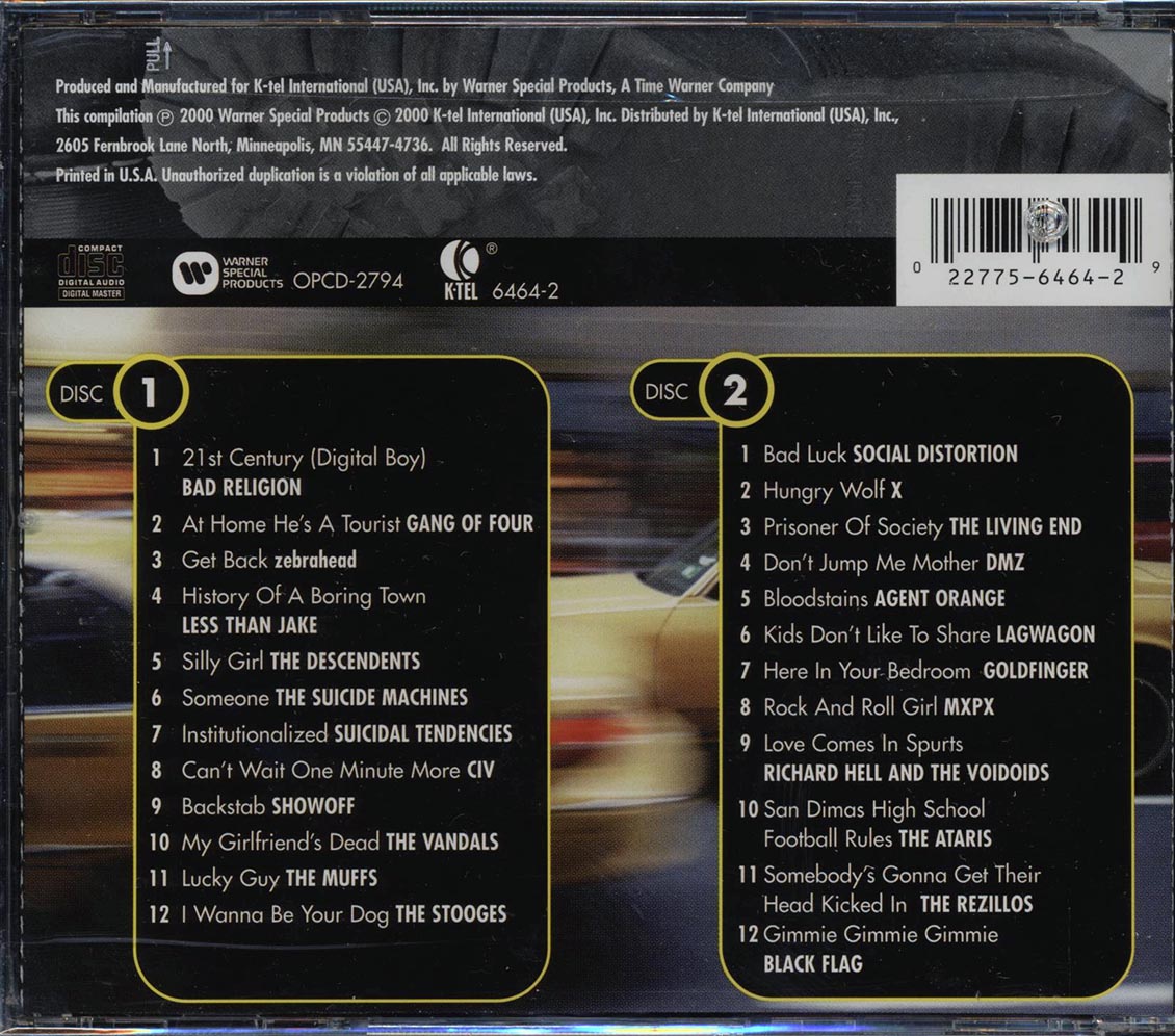 Bad Religion, The Muffs, Gang Of Four, Zebrahead, Etc. - Double Shot Punk (24 tracks) (2xCD) (marked/ltd stock)