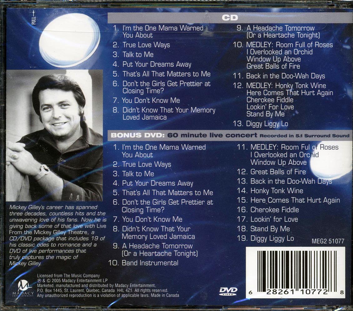 Mickey Gilley - Live From The Mickey Gilley Theatre (incl. DVD)