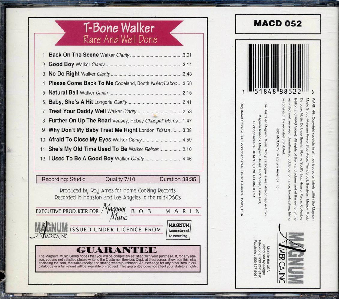 T-Bone Walker - Rare And Well Done