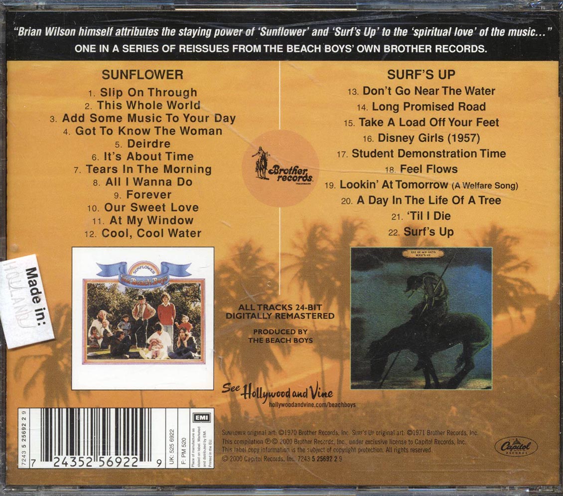 The Beach Boys - Sunflower + Surf's Up (2 albums on 1 CD) (22 tracks)