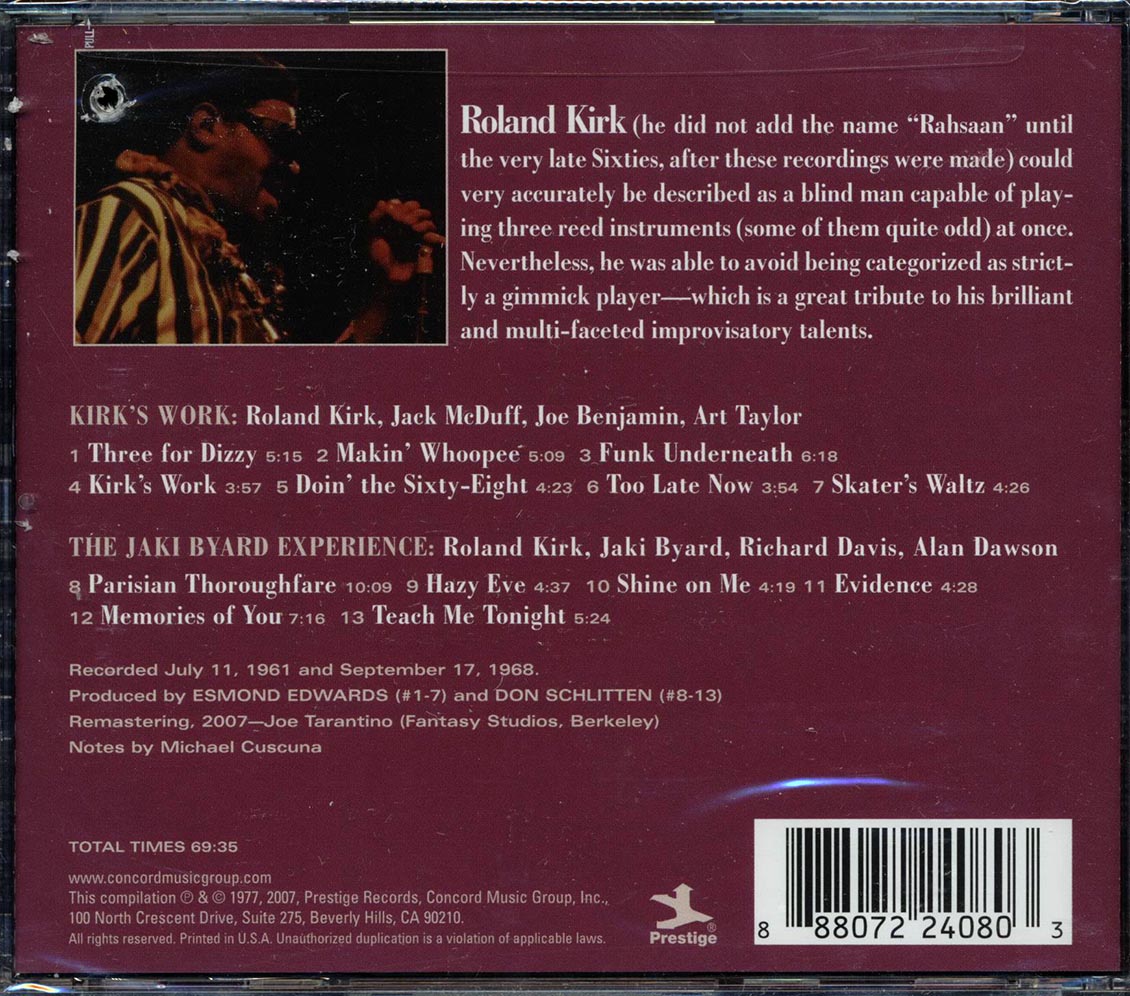 Roland Kirk - Pre-Rahsaan (marked/ltd stock)