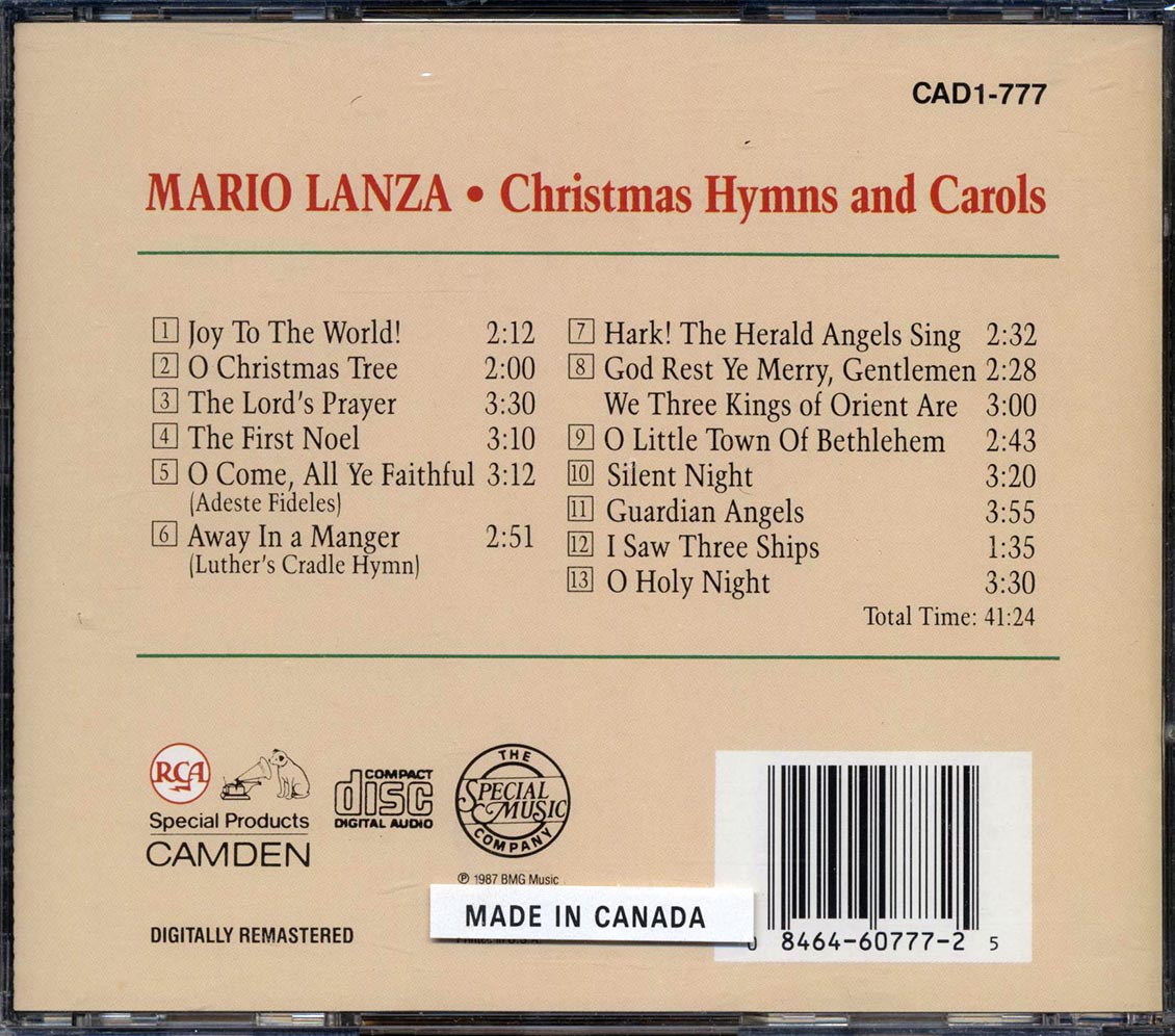 Mario Lanza - Christmas Hymns And Carols