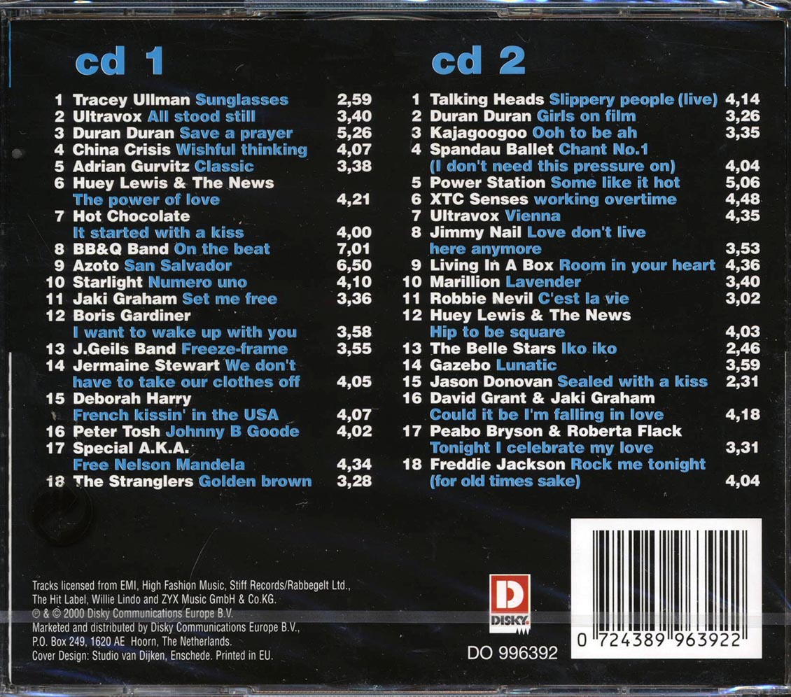 Talking Heads, Duran Duran, China Crisis, Hot Chocolate, Etc. - Greatest Hits Of The 80's Volume 4 (36 tracks) (2xCD)