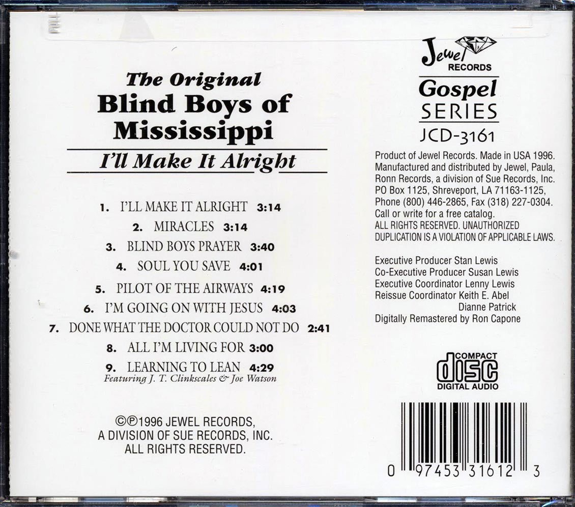 The Original Blind Boys Of Mississippi, Sandy Foster - I'll Make It Alright