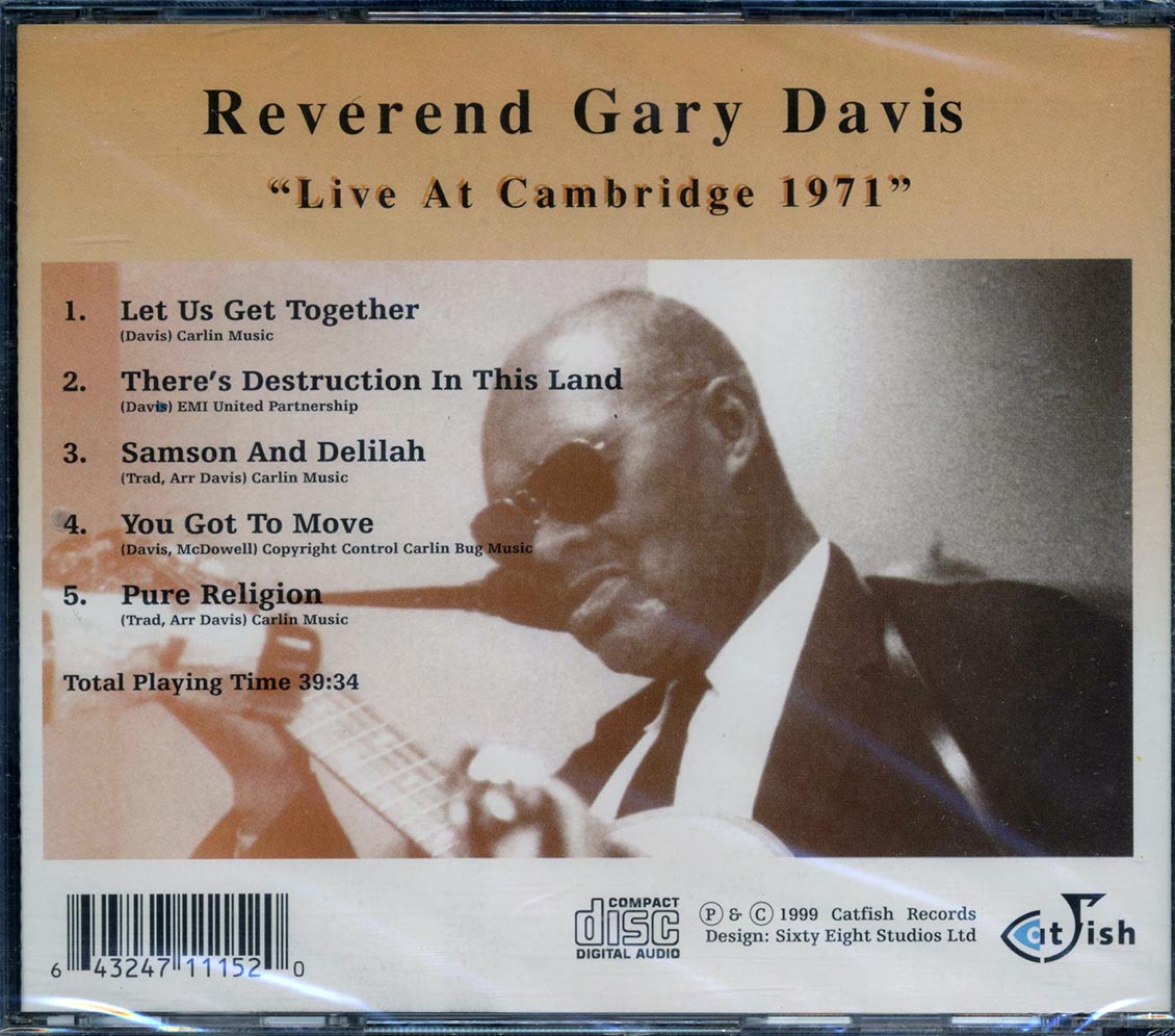 Reverend Gary Davis - Live At Cambridge 1971