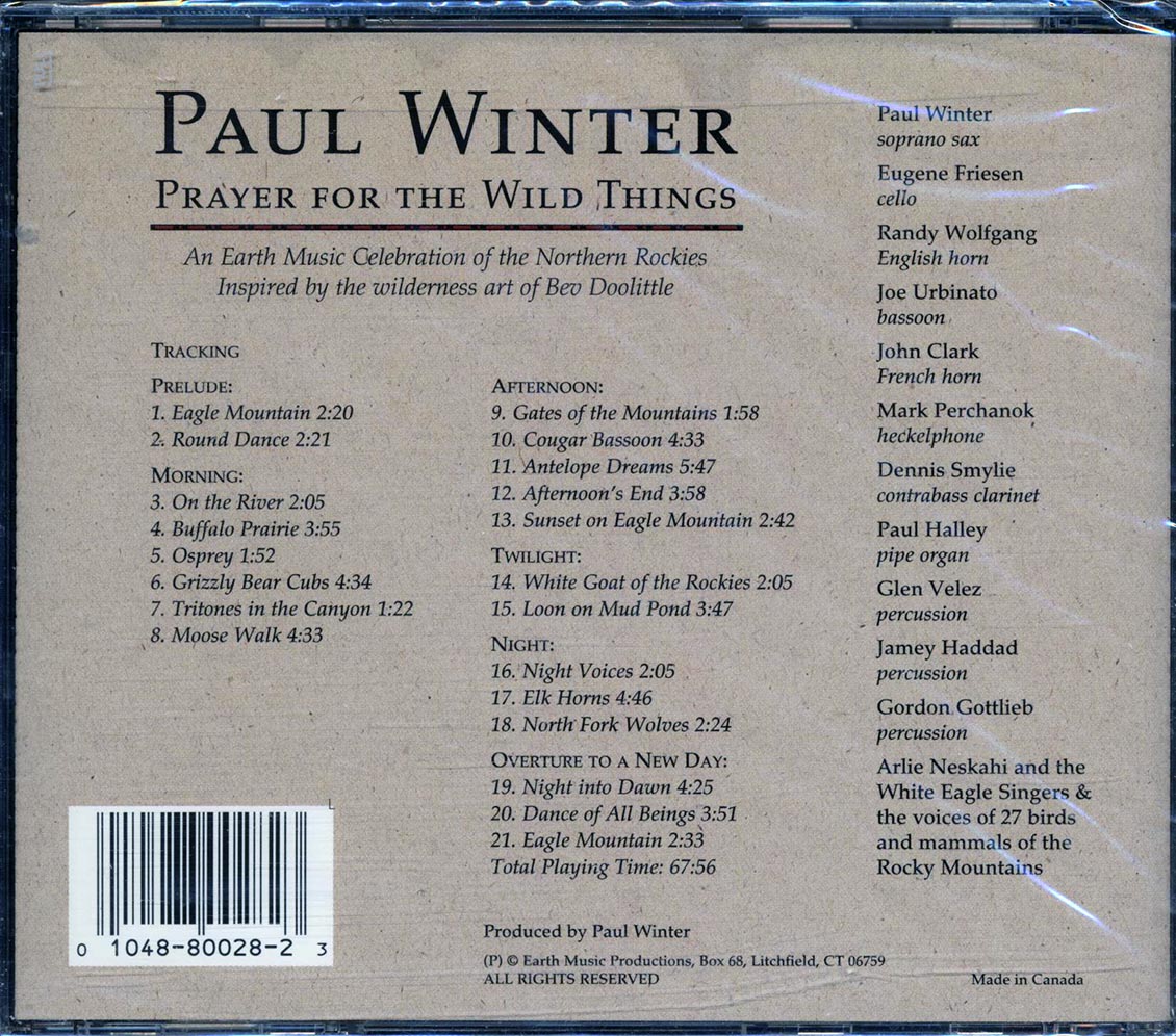 Paul Winter - Prayer For The Wild Things (21 tracks)