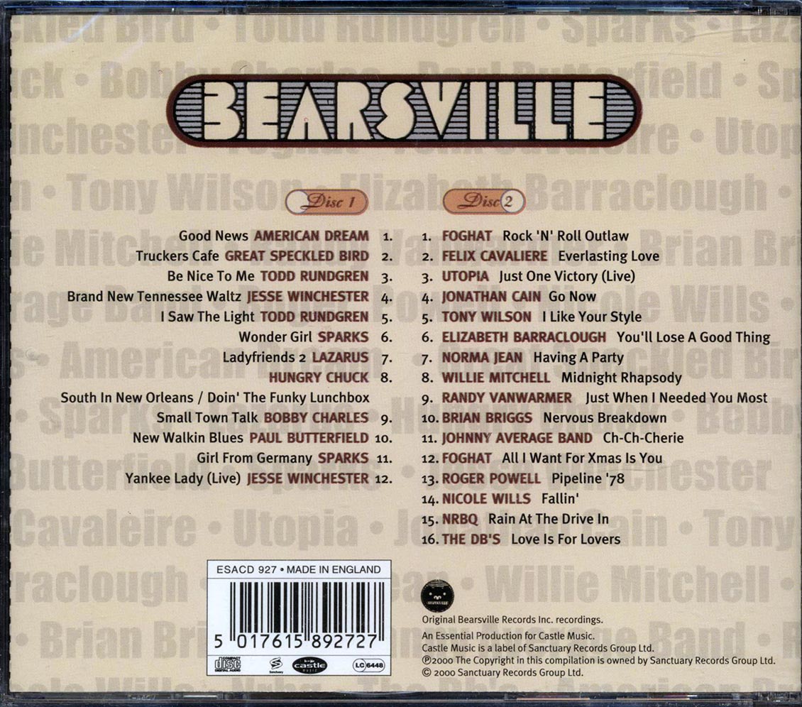 Paul Butterfield, Sparks, Great Speckled Bird, Etc. - Bearsville Anthology (28 tracks) (2xCD) (remastered)