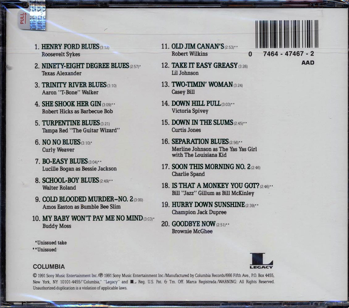 Roosevelt Sykes, Texas Alexander, T-Bone Walker, Etc. - Legends Of The Blues Volume 2 (20 tracks)