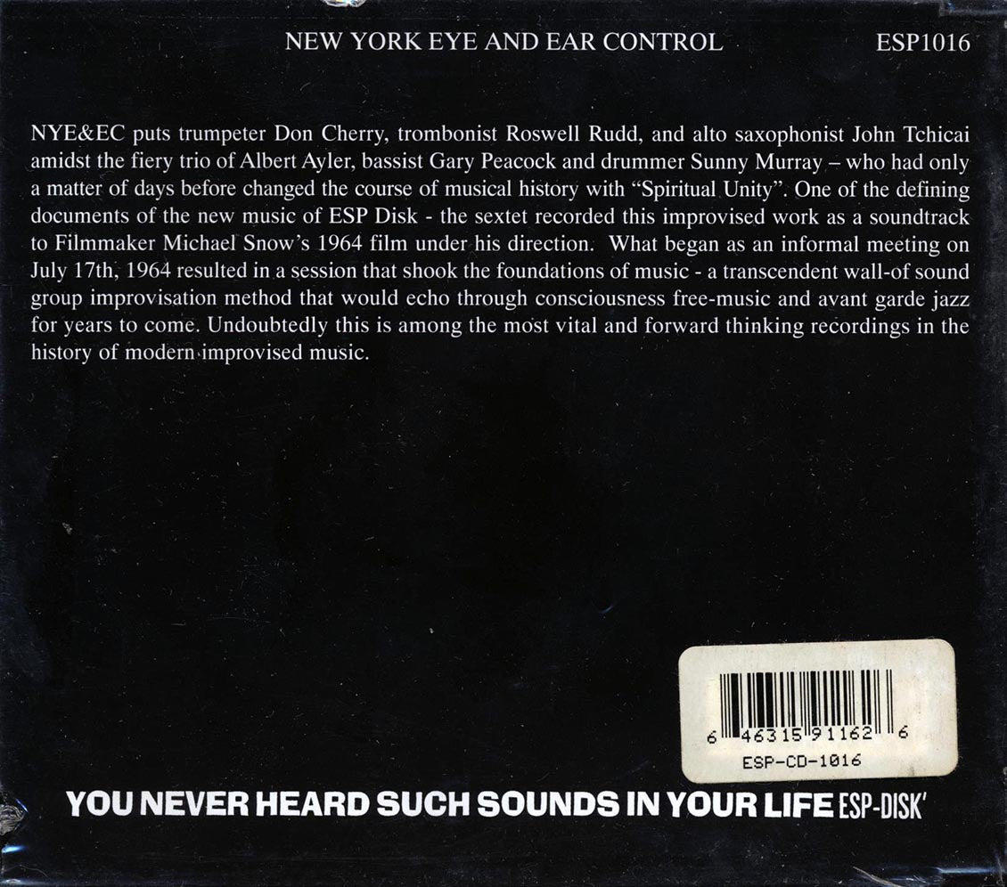 Albert Ayler, Don Cherry, John Tchicai - New York Eye And Ear Control