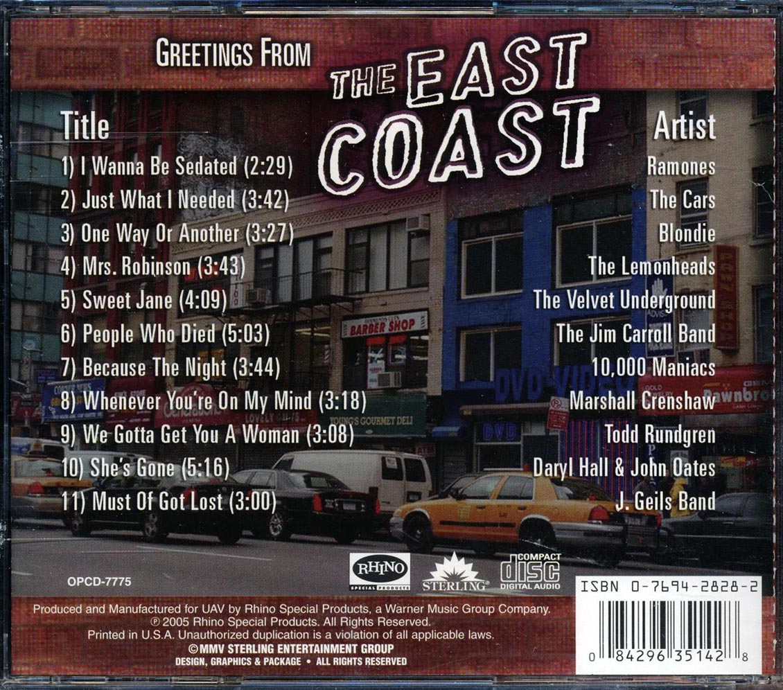 The Ramones, The Cars, Blondie, J. Geils Band, Etc. - Greetings From The East Coast
