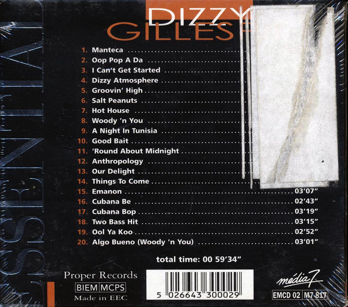Dizzy Gillespie - Dizzy Gillespie (20 tracks) (deluxe 3-fold digipak)