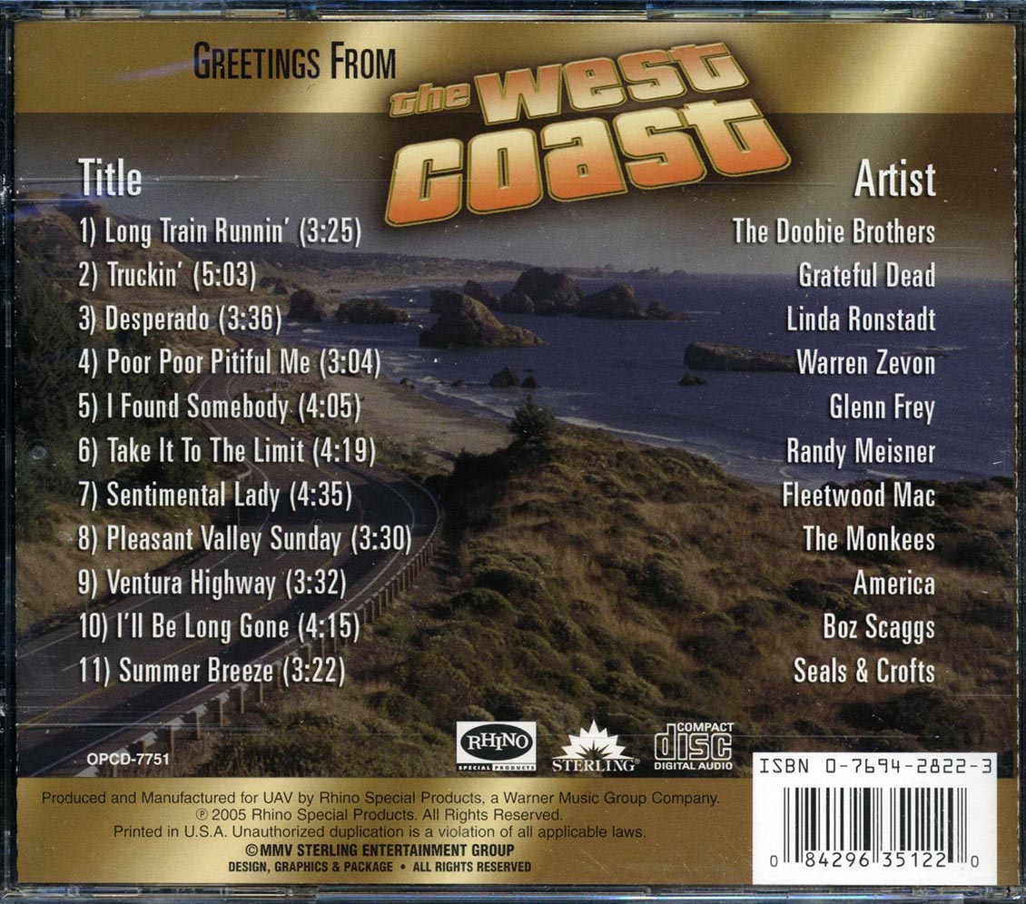 The Doobie Brothers, Grateful Dead, America, Seals & Crofts, Etc. - Greetings From The West Coast