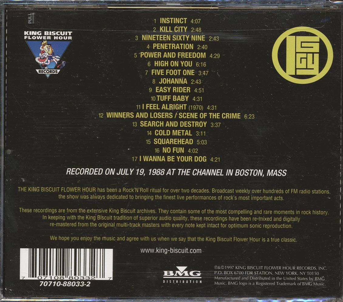 Iggy Pop - Live On The King Biscuit Flower Hour