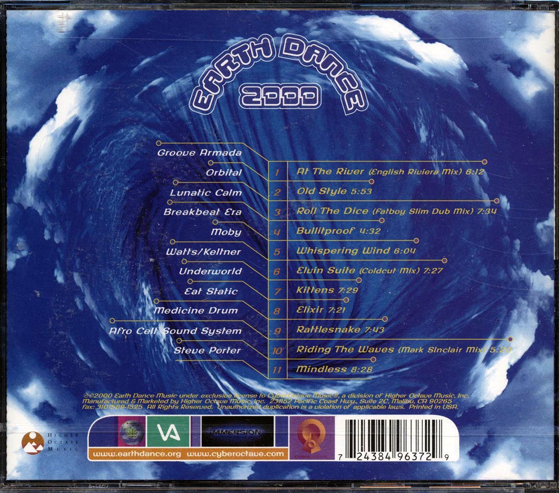 Groove Armada, Orbital, Lunatic Calm, Etc. - Earth Dance 2000: The Global Dance Party For Peace