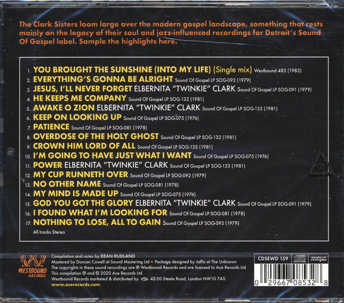 Clark Sisters, Elbernita Clark - You Brought The Sunshine: The Sound Of Gospel Recordings 1976-1981