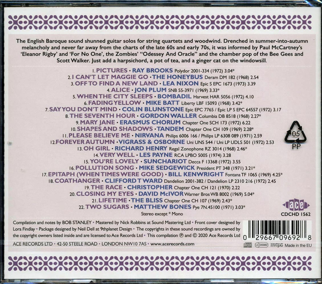 Ray Brooks, Honeybus, Lea Nixon, Etc. - Tea & Symphony: The English Baroque Sound 1968-1974