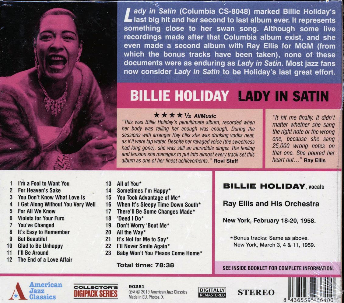 Billie Holiday - Lady In Satin
