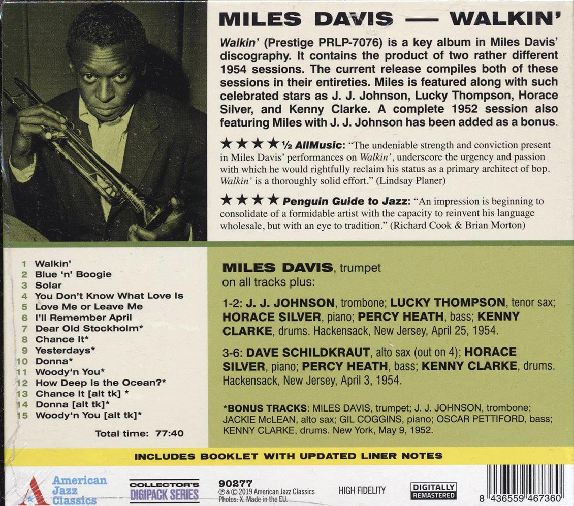 The Miles Davis Quintet, The Miles Davis Sextet - Walkin'
