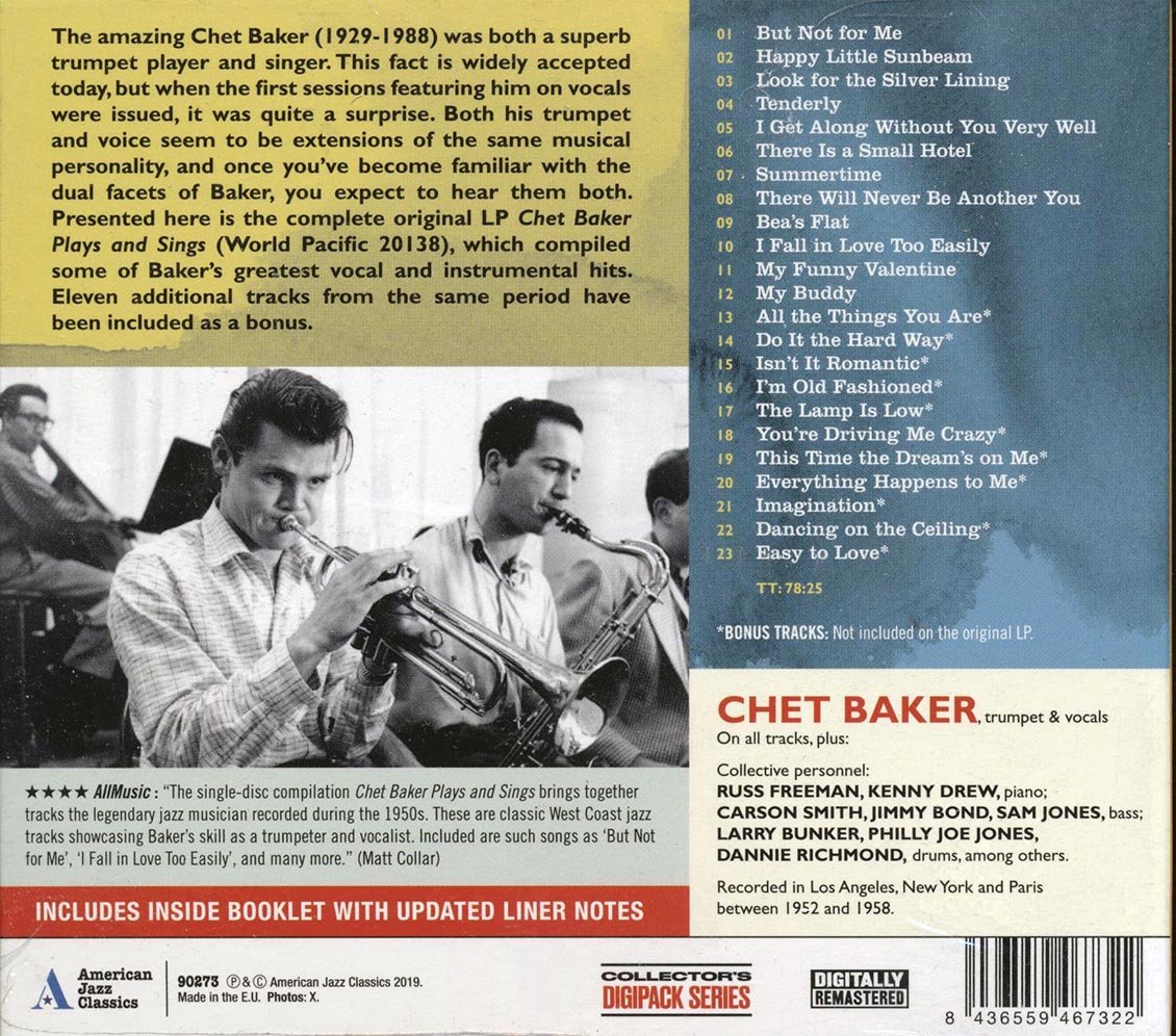Chet Baker - Chet Baker Plays And Sings