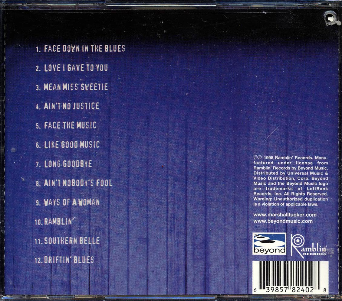 The Marshall Tucker Band - Face Down In The Blues (marked/ltd stock)