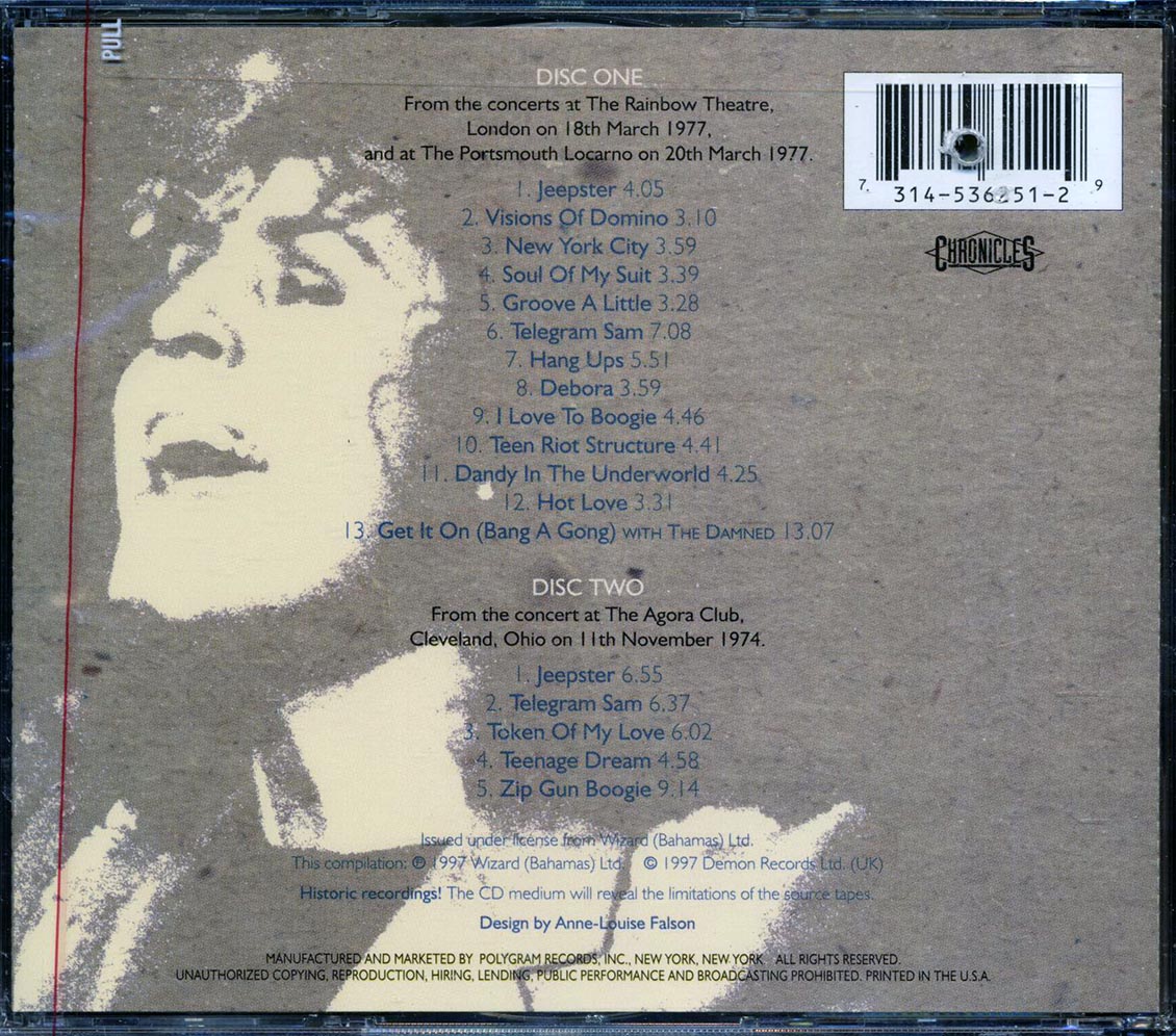 Marc Bolan & T-Rex - Rainbow: Live 1977 (2xCD) (marked/ltd stock)