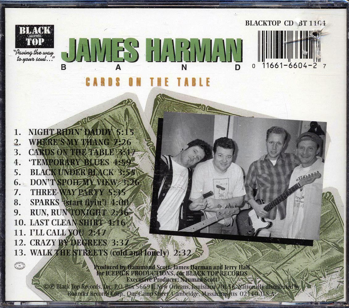 James Harman Band - Cards On The Table (marked/ltd stock)