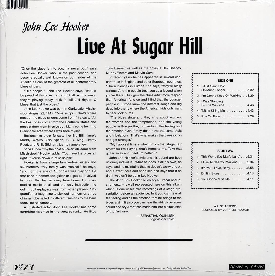 John Lee Hooker - Live At Sugar Hill