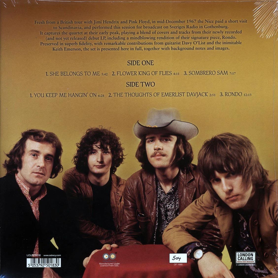 The Nice - Live Sweden '67 (hand-numbered ltd. ed.) (180g) (colored vinyl)